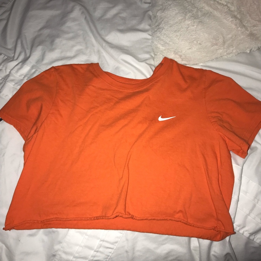 Orange Nike crop top